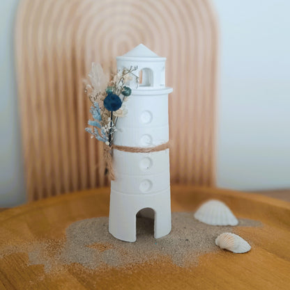 Maritimer Leuchtturm - handgefertigte Deko mit Küsten-Charme